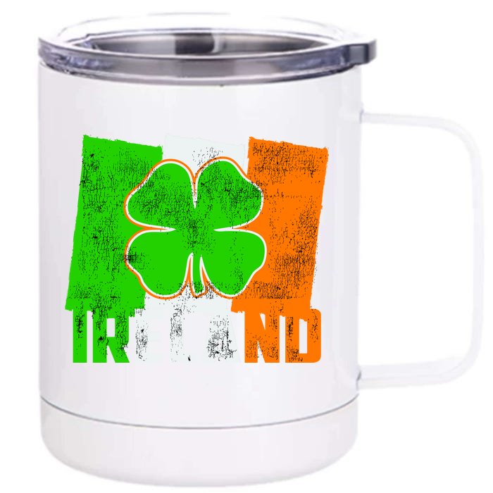 Vintage Ireland Irish Flag St. Patrick's Day Front & Back 12oz Stainless Steel Tumbler Cup