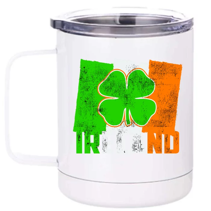 Vintage Ireland Irish Flag St. Patrick's Day Front & Back 12oz Stainless Steel Tumbler Cup