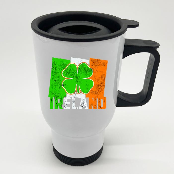 Vintage Ireland Irish Flag St. Patrick's Day Front & Back Stainless Steel Travel Mug