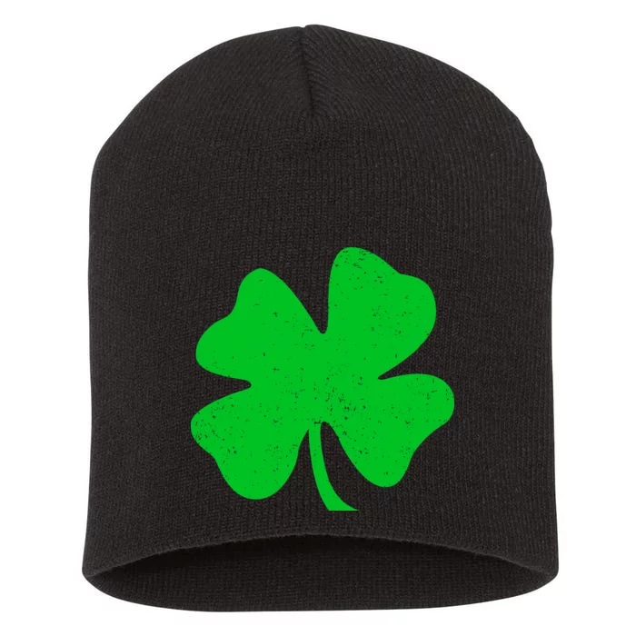 Vintage Irish Clover Short Acrylic Beanie