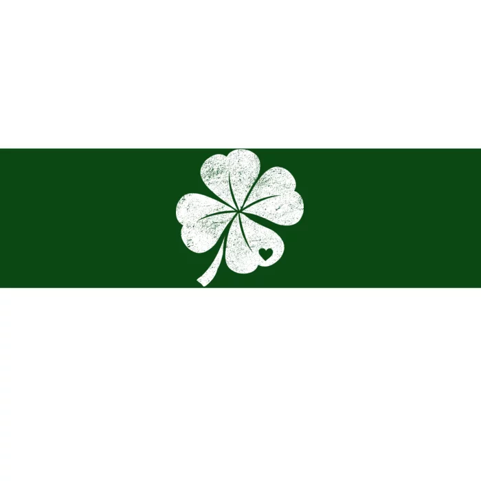 Vintage Irish Clover Heart Bumper Sticker