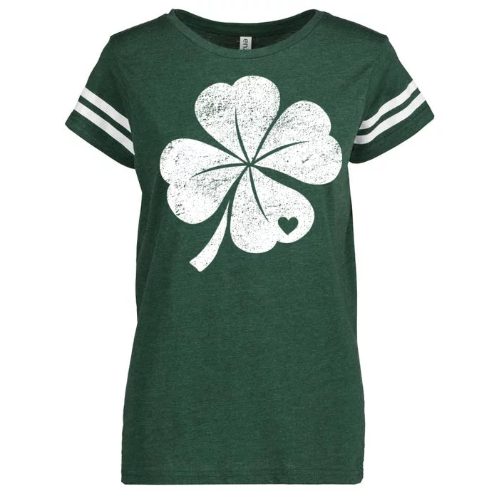 Vintage Irish Clover Heart Enza Ladies Jersey Football T-Shirt