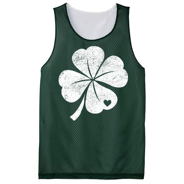 Vintage Irish Clover Heart Mesh Reversible Basketball Jersey Tank