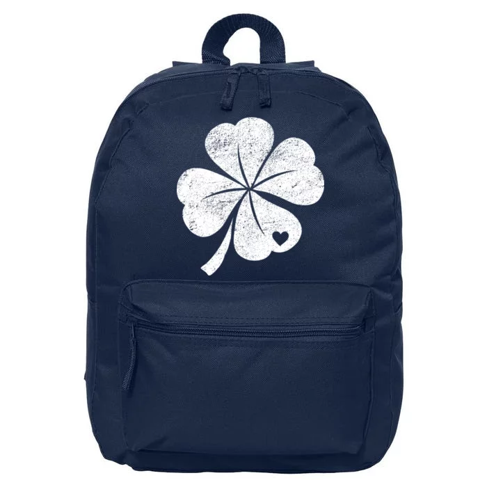 Vintage Irish Clover Heart 16 in Basic Backpack