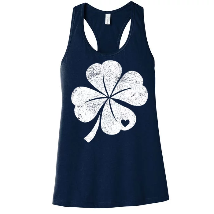 Vintage Irish Clover Heart Women's Racerback Tank