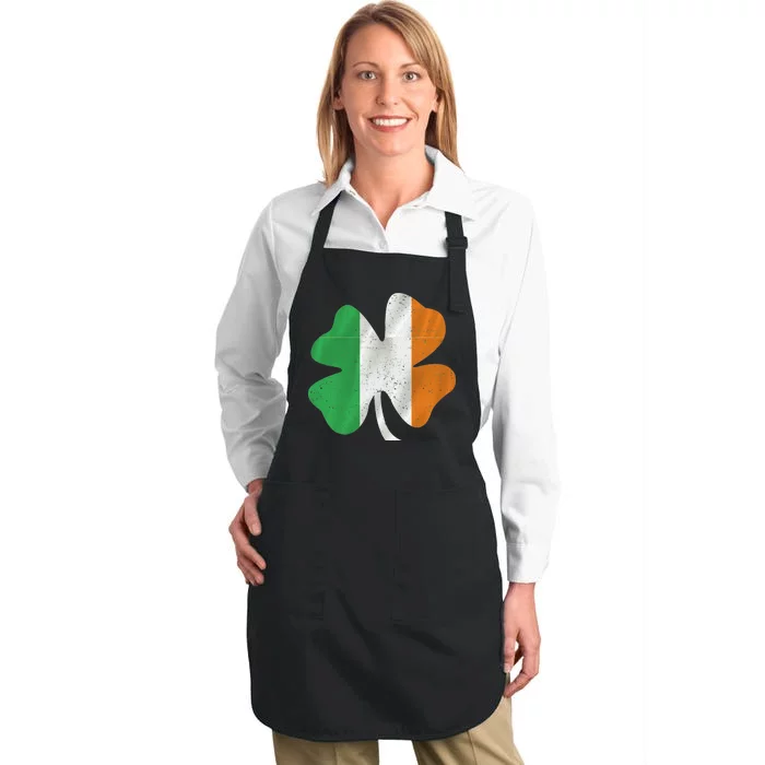 Vintage Irish Cover Ireland Flag Full-Length Apron With Pocket