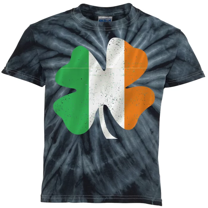 Vintage Irish Cover Ireland Flag Kids Tie-Dye T-Shirt