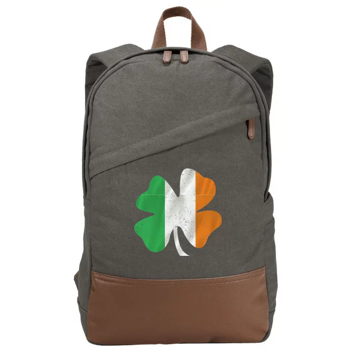 Vintage Irish Cover Ireland Flag Cotton Canvas Backpack