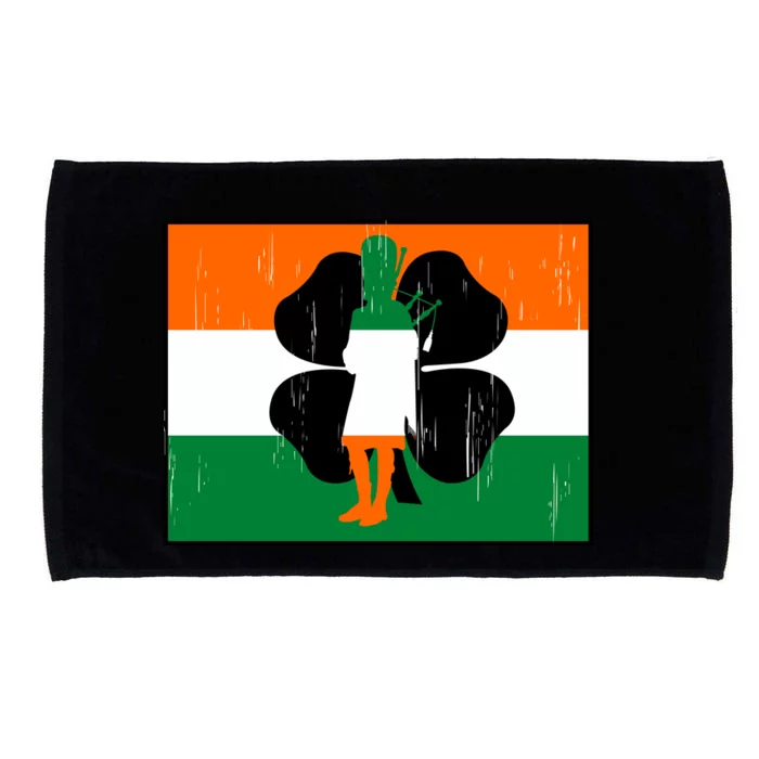 Vintage Irish Flag Of Ireland Microfiber Hand Towel