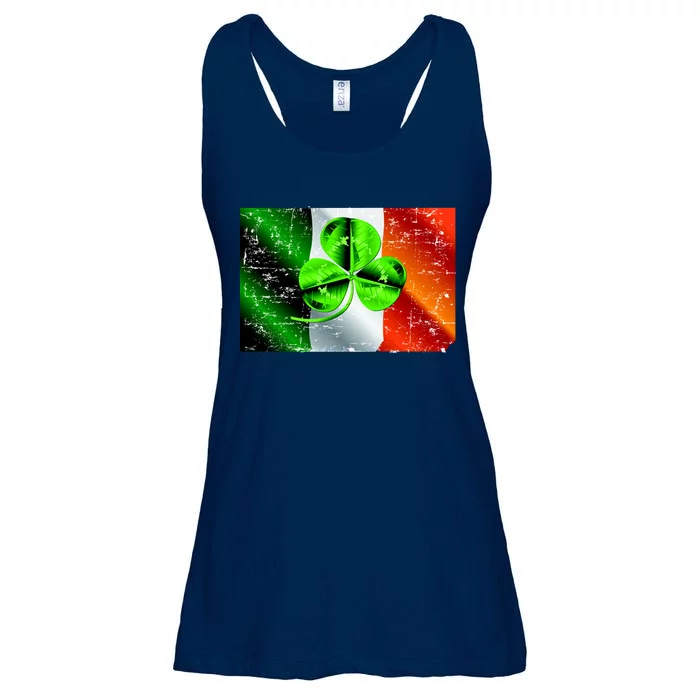 Vintage Irish Flag of Ireland Clover St. Patrick's Day Ladies Essential Flowy Tank