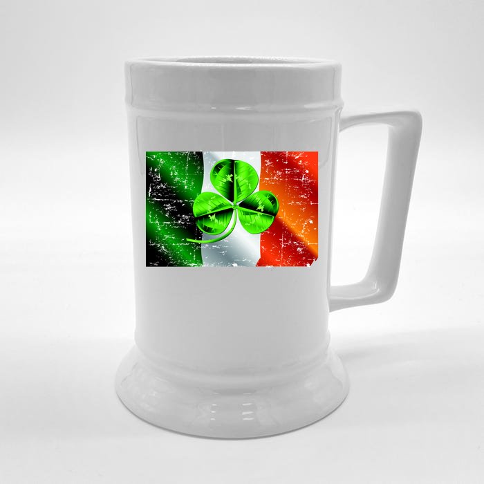 Vintage Irish Flag of Ireland Clover St. Patrick's Day Front & Back Beer Stein