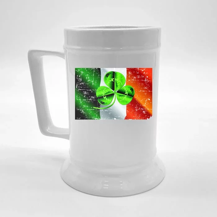 Vintage Irish Flag of Ireland Clover St. Patrick's Day Front & Back Beer Stein