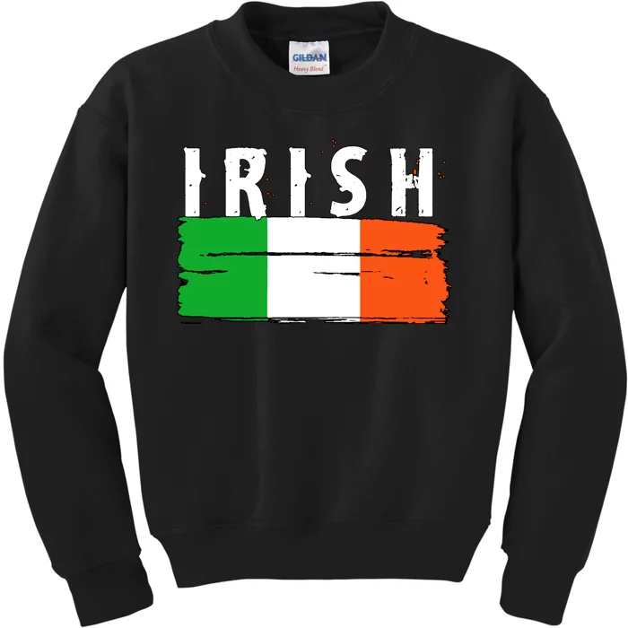 Vintage Irish Ireland Flag Kids Sweatshirt