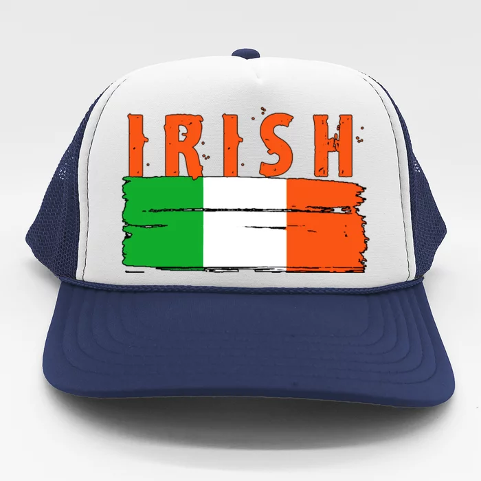 Vintage Irish Ireland Flag Trucker Hat