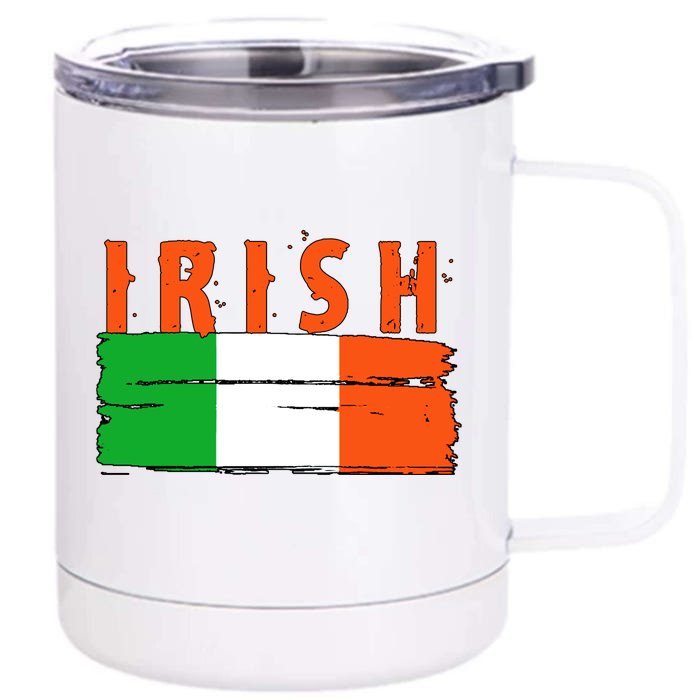 Vintage Irish Ireland Flag Front & Back 12oz Stainless Steel Tumbler Cup