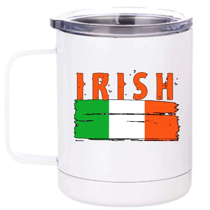 Vintage Irish Ireland Flag Front & Back 12oz Stainless Steel Tumbler Cup