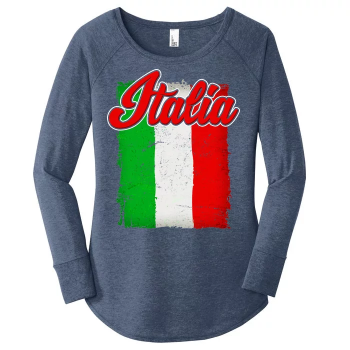 Vintage Italia Flag Women's Perfect Tri Tunic Long Sleeve Shirt