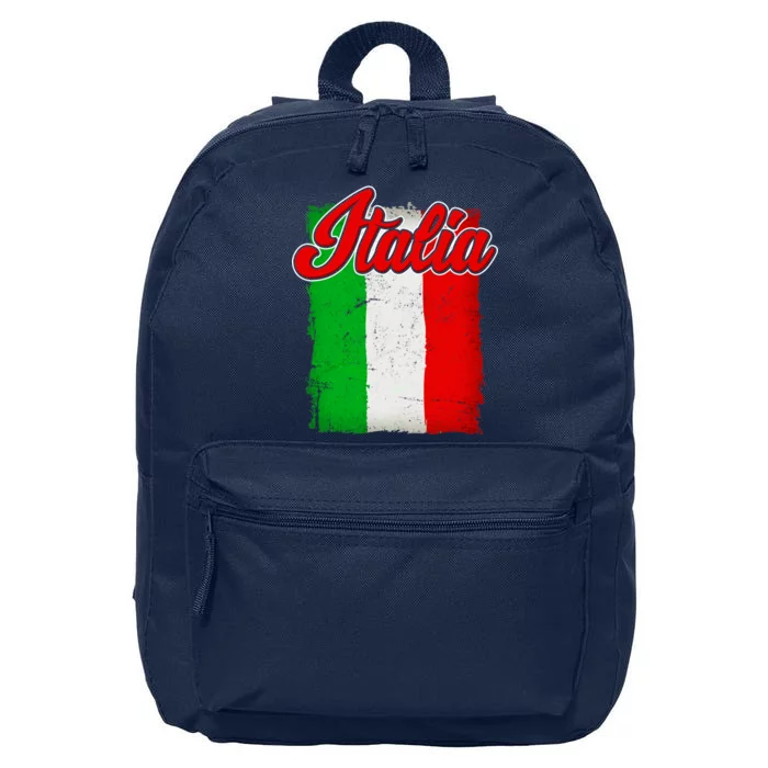 Vintage Italia Flag 16 in Basic Backpack