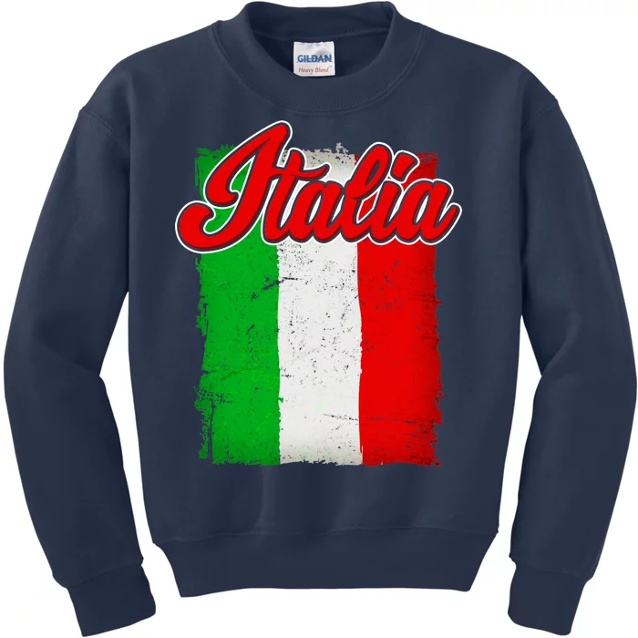 Vintage Italia Flag Kids Sweatshirt