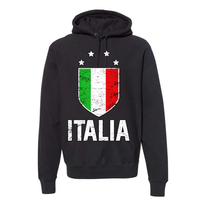 Vintage Italia Shield Crest Premium Hoodie