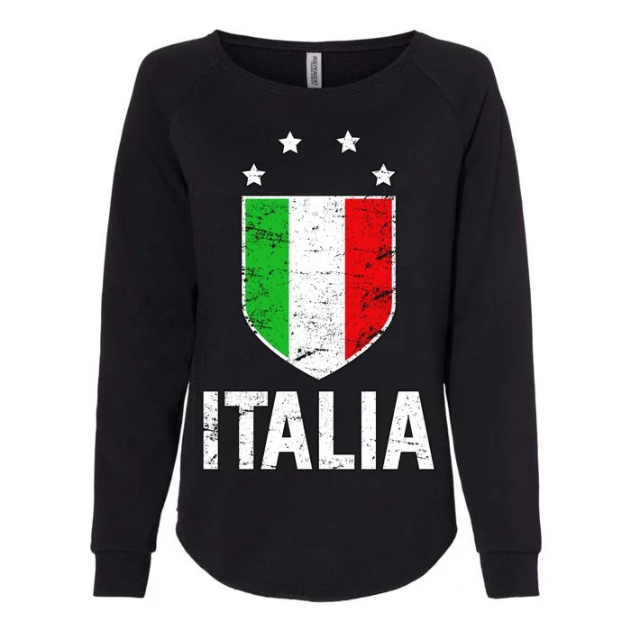 Vintage Italia Shield Crest Womens California Wash Sweatshirt