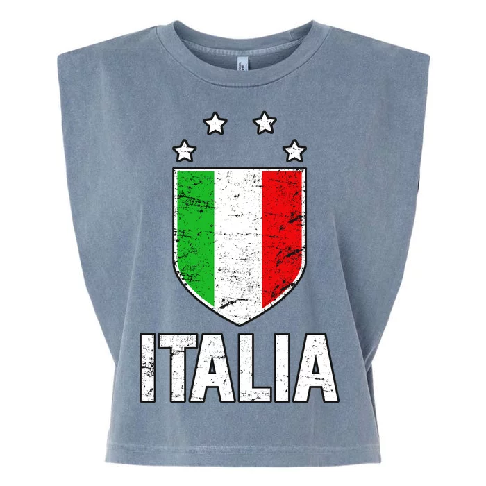 Vintage Italia Shield Crest Garment-Dyed Women's Muscle Tee