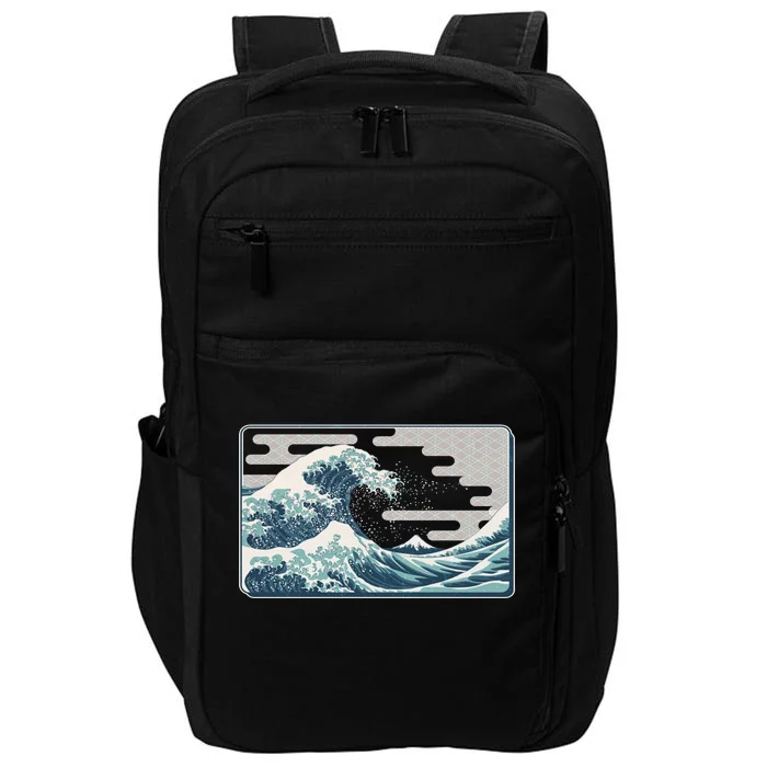 Vintage Japanese Great Wave Impact Tech Backpack