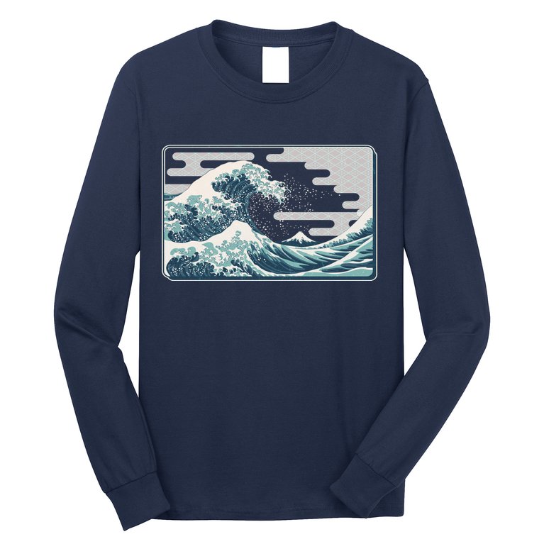 Vintage Japanese Great Wave Long Sleeve Shirt