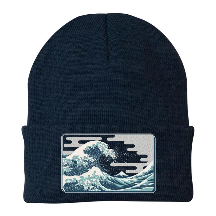 Vintage Japanese Great Wave Knit Cap Winter Beanie