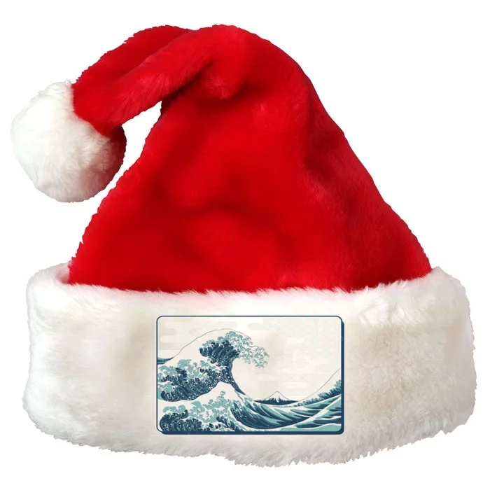 Vintage Japanese Great Wave Premium Christmas Santa Hat