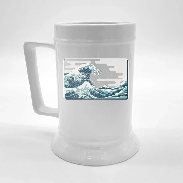 Vintage Japanese Great Wave Front & Back Beer Stein