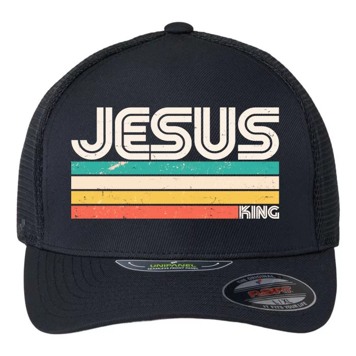 Vintage Jesus King Flexfit Unipanel Trucker Cap