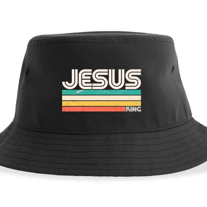 Vintage Jesus King Sustainable Bucket Hat