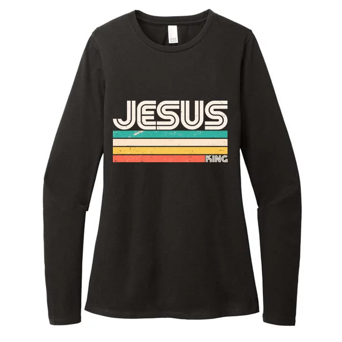 Vintage Jesus King Womens CVC Long Sleeve Shirt