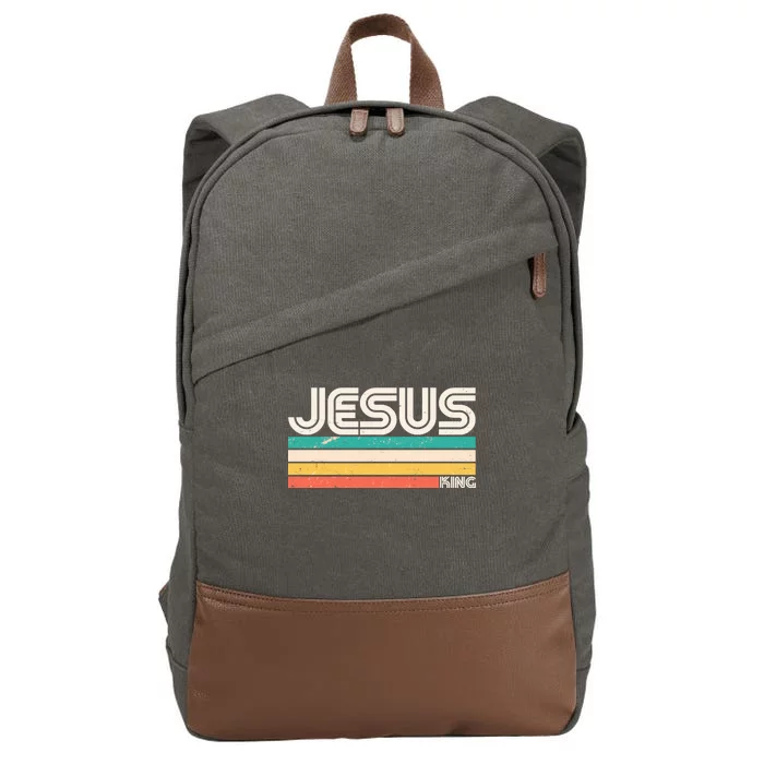 Vintage Jesus King Cotton Canvas Backpack