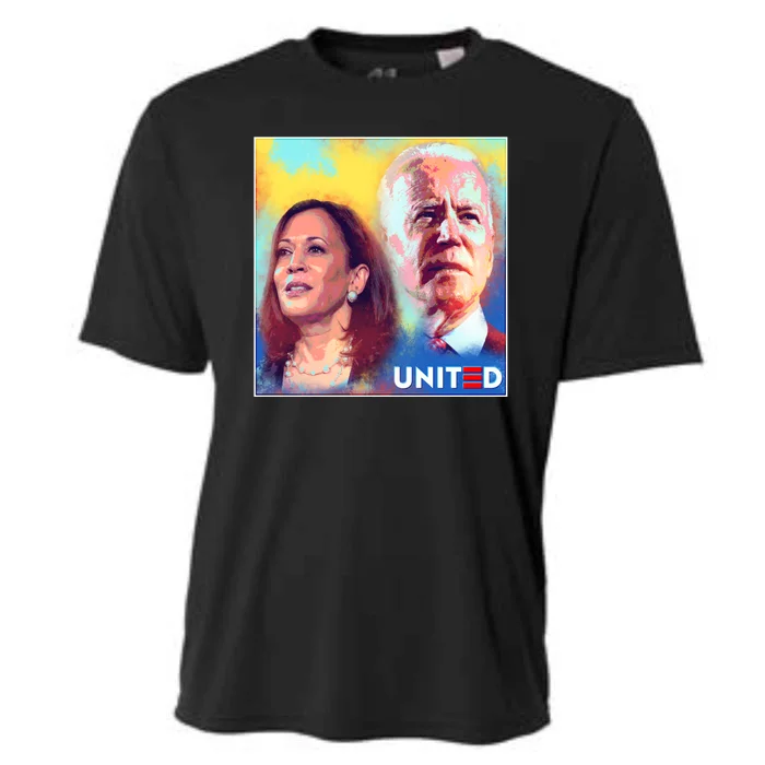 Vintage Joe Biden Kamala Harris United Poster Cooling Performance Crew T-Shirt