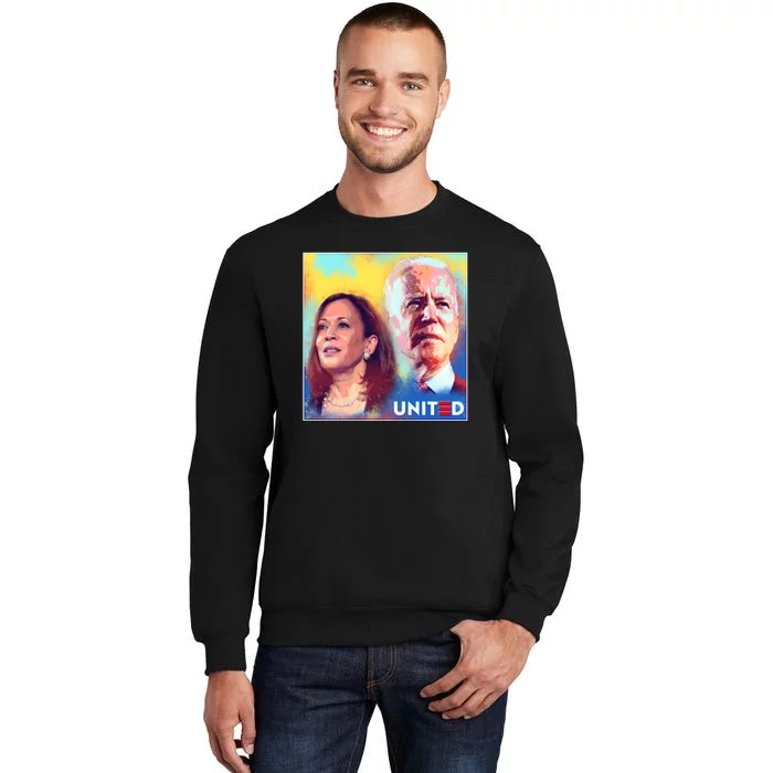 Vintage Joe Biden Kamala Harris United Poster Sweatshirt