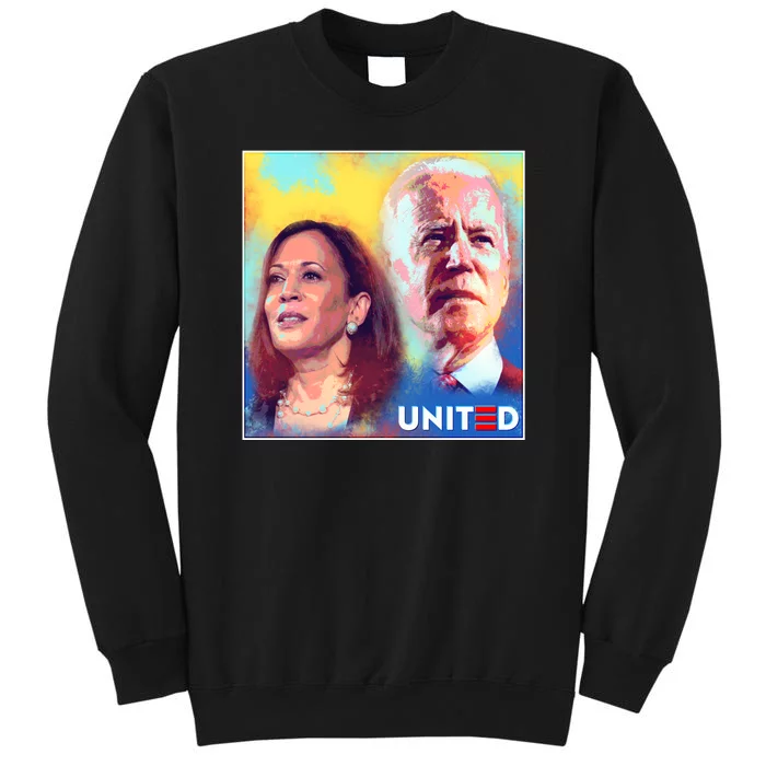 Vintage Joe Biden Kamala Harris United Poster Sweatshirt