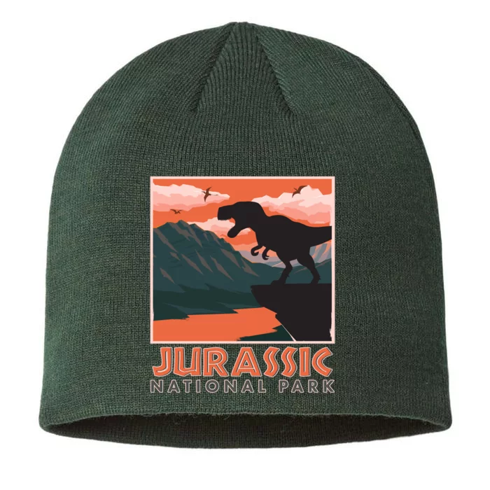 Vintage Jurassic National Park Poster 8 1/2in Sustainable Knit Beanie