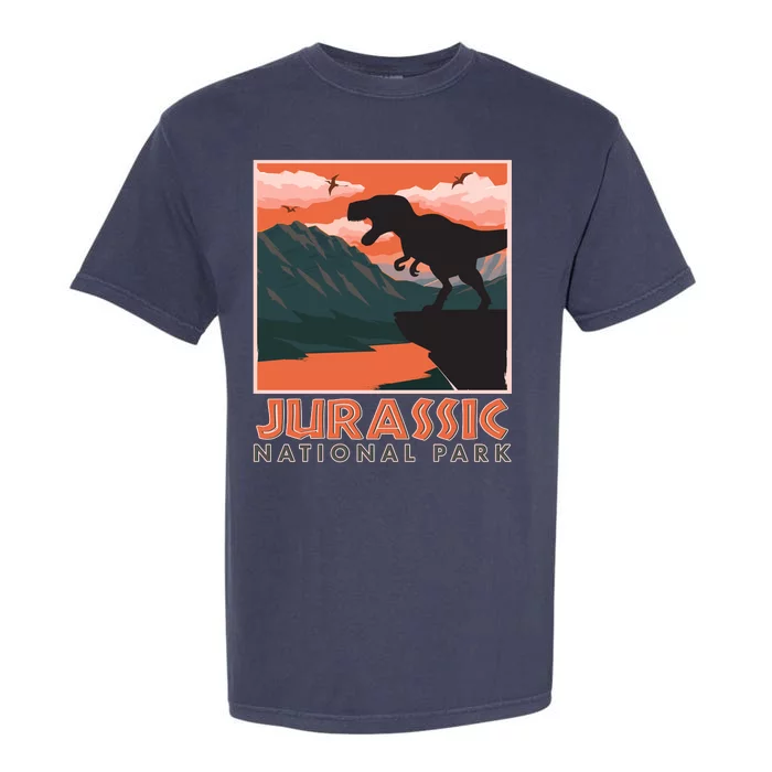 Vintage Jurassic National Park Poster Garment-Dyed Heavyweight T-Shirt