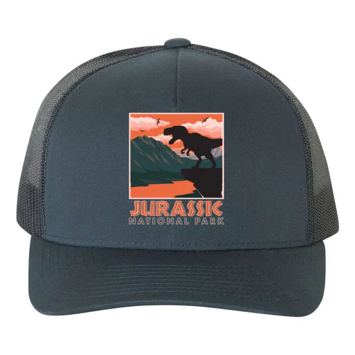 Vintage Jurassic National Park Poster Yupoong Adult 5-Panel Trucker Hat