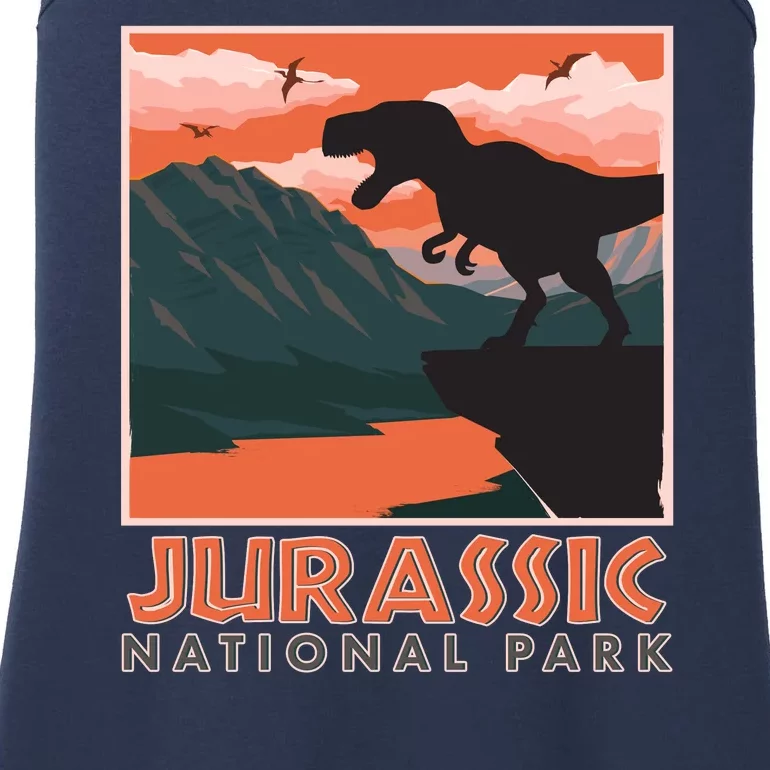 Vintage Jurassic National Park Poster Ladies Essential Tank