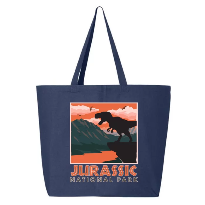 Vintage Jurassic National Park Poster 25L Jumbo Tote