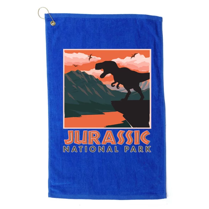 Vintage Jurassic National Park Poster Platinum Collection Golf Towel