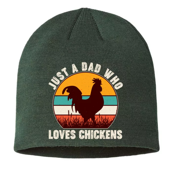 Vintage Just A Dad Who Loves Chickens 8 1/2in Sustainable Knit Beanie