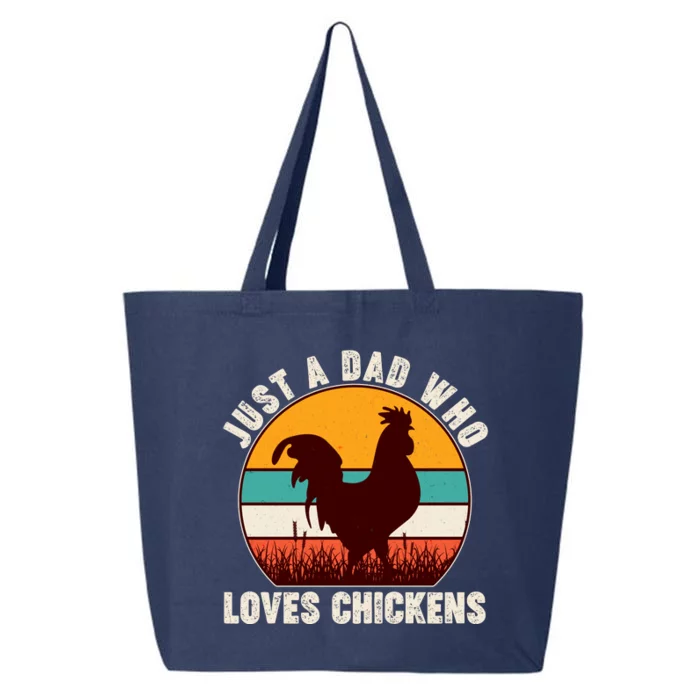 Vintage Just A Dad Who Loves Chickens 25L Jumbo Tote