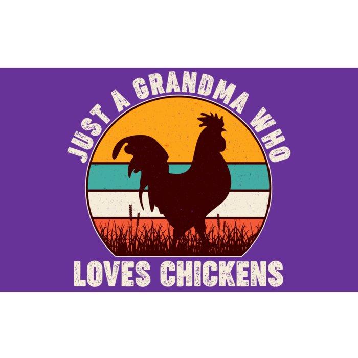 Vintage Just A Grandma Who Loves Chickens Bumper Sticker