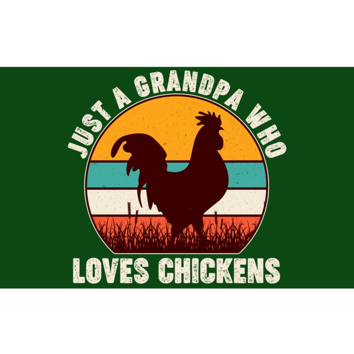 Vintage Just A Grandpa Who Loves Chickens Bumper Sticker