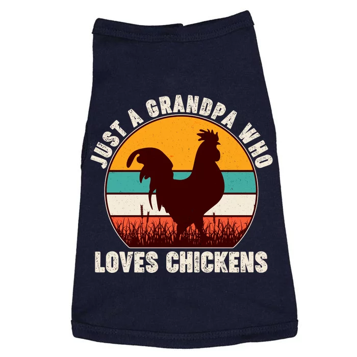 Vintage Just A Grandpa Who Loves Chickens Doggie Tank