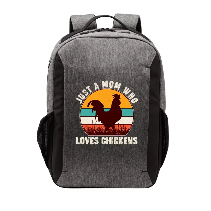 Vintage Just A Mom Who Loves Chickens Vector Backpack